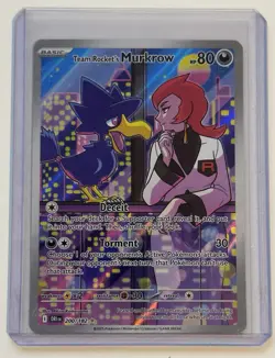 Pokemon Destined Rivals Illustration Rare Team Rocket’s Murkrow 200/182 - Image 1
