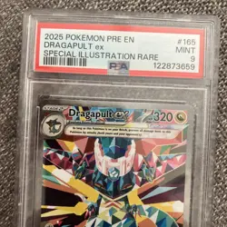 2025 Pokemon Pre En Dragapult ex 165/131 Prismatic Evolutions Holo PSA 9 Rare - Image 2