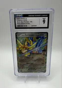 Pokemon Hop's Zacian ex SVP193 (2025) Black Star Promo CGC 9 - Image 1