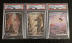 Pokemon TCG 151 Set Charmander, Charmeleon, Charizard PSA 9 - Image 1