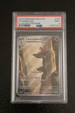 Pokemon TCG 151 Set Charmander, Charmeleon, Charizard PSA 9 - Image 4