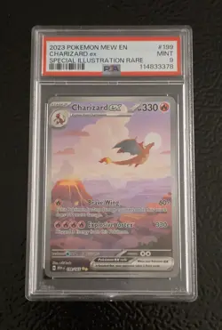 Pokemon TCG 151 Set Charmander, Charmeleon, Charizard PSA 9 - Image 5