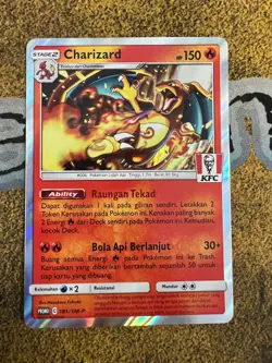 Pokemon Indonesian Charizard 181/SM-P KFC Promo Holofoil NM!! US Seller In Hand - Image 1
