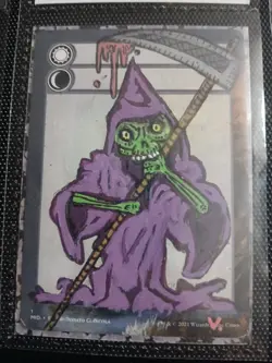 Mtg Hand Painted Altered Art Zombie Token Artwork Painting Signed - Image 1