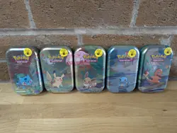 Pokemon TCG Kanto Friends Mini Tins Full Art Set - BRAND NEW & SEALED - Image 1