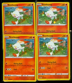 Pokemon SCORBUNNY SWSH244 - Lost Origin - RARE COSMOS HOLO PROMO - MINT - 4X - Image 1