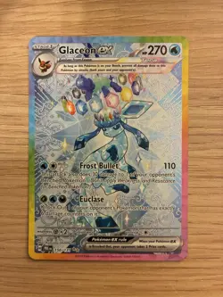 Pokemon TCG Glaceon EX 150/131 Prismatic Evolutions Special Illustration DAMAGED - Image 1