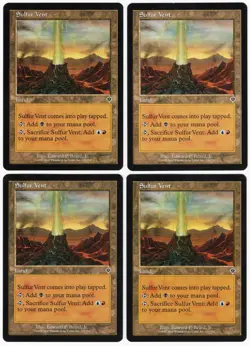 Sulfur Vent x4 4x 2000 Invasion PLAYSET Colorless Common Land MTG NM AZ1 - Image 1