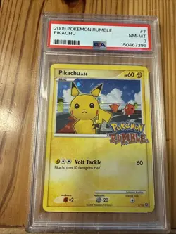 Pokemon Pikachu Promo 7/16 Rumble Holo PSA 8 English 2009 (NEW CERT) - Image 2