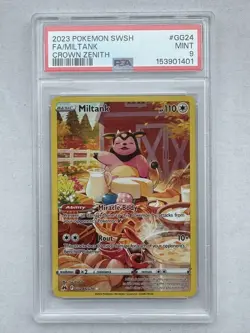 Pokemon TCG Miltank GG24/GG70 Crown Zenith Full Art Secret Rare PSA 9 - Image 1