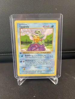 Pokemon TCG Squirtle First Edition Base Set Shadowless 63/102 - Image 1