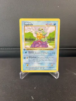 Pokemon TCG Squirtle First Edition Base Set Shadowless 63/102 - Image 2