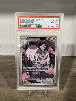 HOUNDSTONE 145/132 ILLUSTRATION RARE #145 - MEGA EVOLUTION POKEMON - PSA 10 - Image 1