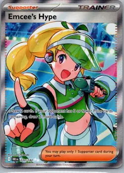 Emcee's Hype 220/182 Ultra Rare Destined Rivals Pokemon Holo Near Mint - Image 1