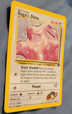 Koga's Ditto 10/132 HOLO Gym Heroes Challenge Pokemon TCG LP - Image 2