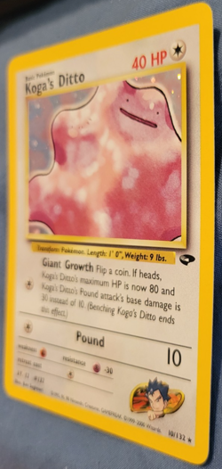 Koga's Ditto 10/132 HOLO Gym Heroes Challenge Pokemon TCG LP - Image 3