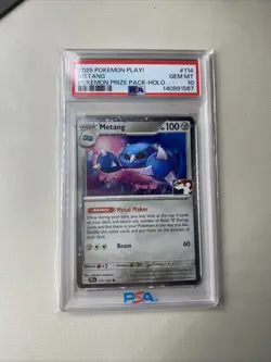 Pokemon Play! Metang Prize Pack Cosmos Holo Psa 10 Low Pop #114 Cosmos Holo - Image 1