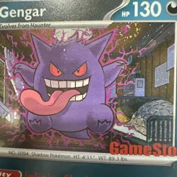 Pokemon TCG Gengar GameStop Stamped Promo SWIRL #050 SEALED! - Image 2