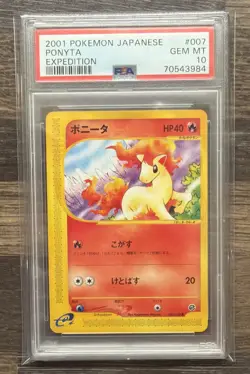 2001 POKEMON JAPANESE EXPEDITION #007 PONYTA PSA 10 - Image 1