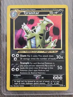 Pokemon TCG Tyranitar Neo Discovery Holo Rare Unlimited - Image 1
