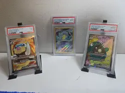 Pokemon PSA Graded Lot - 2025 PSA 7 Mamoswine & PSA 8 Bellibolt ex + Sandshrew - Image 1