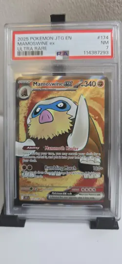 Pokemon PSA Graded Lot - 2025 PSA 7 Mamoswine & PSA 8 Bellibolt ex + Sandshrew - Image 3