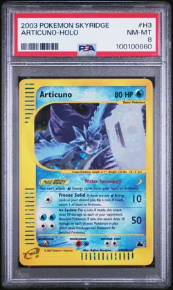 2003 POKEMON SKYRIDGE #H3 ARTICUNO-HOLO PSA 8 - Image 1