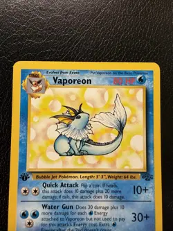 Vaporeon 28/64 Rare Jungle 1st Edition Non-Holo Pokemon LP - Image 2