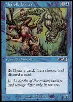 4x Merfolk Looter NM-Mint, English Exodus MTG Magic - Image 1