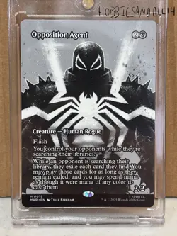 MTG Spiderman !! Opposition Agent M 0019 !! Fresh from pack Non Foil Borderless - Image 1
