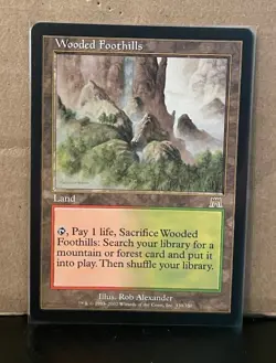 Magic The Gathering Wooded Foothills Onslaught LP - Image 1