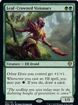 MTG - Leaf-Crowned Visionary (DMU) - Brand New - NM/NP - Image 1