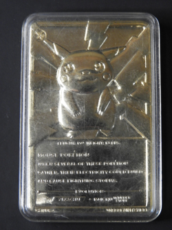 Pokemon 23K Gold Plated promo Card Pikachu Burger King 1999 #25 w/hard case - Image 2