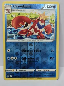 Crawdaunt 33/172 Brilliant Stars Reverse Holo Uncommon Pokemon Card Pokemon TCG - Image 1