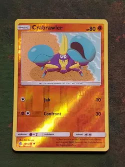 Crabrawler 121/236 - SM: Cosmic Eclipse Pokemon Reverse Holo Foil Rare Nice! - Image 1