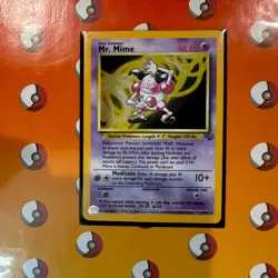 Pokemon Mr. Mime Jungle Holo Rare 6/64 1999 40 HP Unlimited English - Image 4