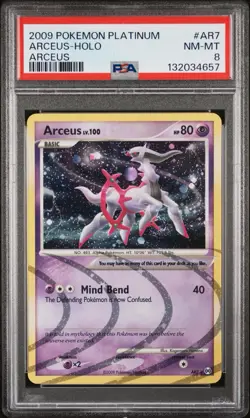 PSA 8 Arceus Holo #AR7 Platinum Arceus 2009 Pokemon New Cert 🔥Legendary - Image 1