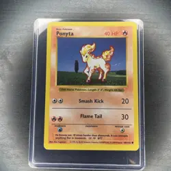 Pokemon TCG Ponyta Base Set 60/102 Regular Shadowless Common - Image 1