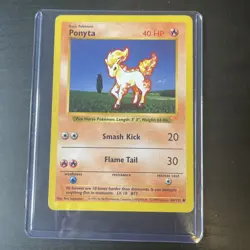 Pokemon TCG Ponyta Base Set 60/102 Regular Shadowless Common - Image 2