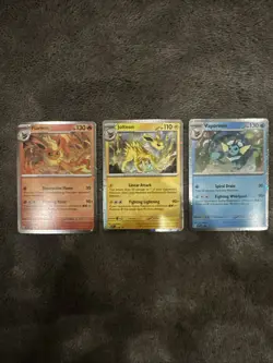 Pokemon Black Star Promos - Flareon Vaporeon Jolteon 167 168 169 Cosmos Holos - Image 1
