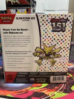 Pokemon TCG Scarlet and Violet - 151 Alakazam ex Collection Box -4 Packs-Sealed - Image 3
