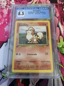 CGC 10 Pokemon Base Set 1st Edition 1999 SPANISH Growlithe 28/102 - Image 1