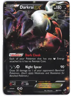 Darkrai EX 88/113 Holo Ultra Rare Legendary Treasures Pokemon - Image 1