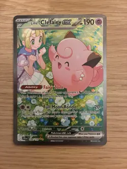 Pokemon Lillie's Clefairy EX 184/159 Sv09 Journey Together 190 HP Holo SIR - Image 1