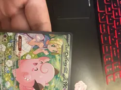 Pokemon Lillie's Clefairy EX 184/159 Sv09 Journey Together 190 HP Holo SIR - Image 3