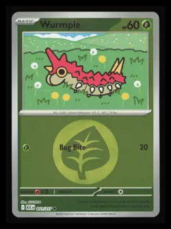 Wurmple 011/217 Energy Pattern Reverse Holo ME: Ascended Heroes Pokemon NM - Image 1