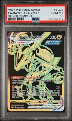 Rayquaza VMAX PSA 10 TG29/TG30 Swsh12: Silver Tempest Trainer Gallery Pokemon - Image 1