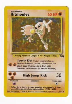 1999 Pokemon Fossil Hitmonlee-Holo #007 - Image 1