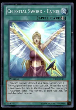 Celestial Sword - Eatos Dragons of Legend DRLG-EN011 Super Rare Yugioh LP - Image 1