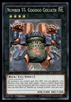 Number 55: Gogogo Goliath World Superstars WSUP-EN007 Super Rare Yugioh LP - Image 1